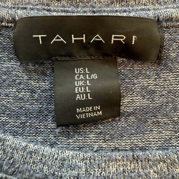 Tahari Womens Lightweight Heather Gray High-Low Hem Long Sleeve Pullover Sweater - Picture 2 of 6